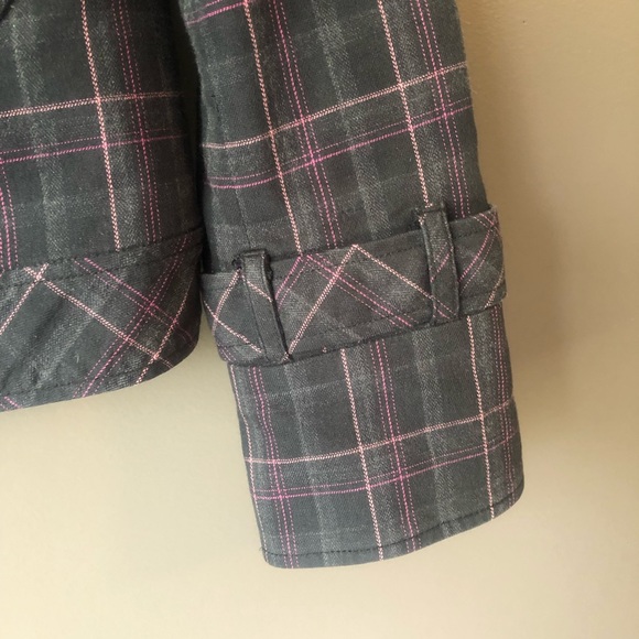 Hip-length plaid jacket - Picture 4 of 9